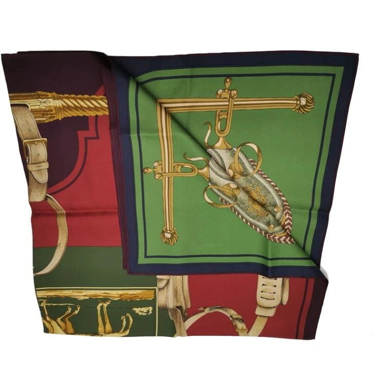 Custom Digital Printed Double Layer Silk Scarf 90x90 Custom Digital Printed Double Layer Silk Scarf 90x90