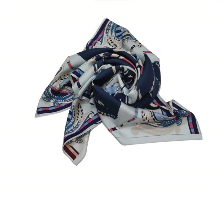 Custom Digital Printed Scarf Silk Double Sided Scarf Custom Digital Printed Scarf Silk Double Sided Scarf