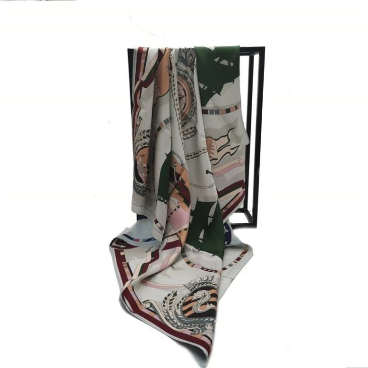 Custom Digital Printed Scarf Silk Double Sided Scarf Custom Digital Printed Scarf Silk Double Sided Scarf